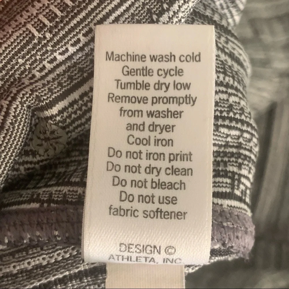 ATHLETA Jacquard Chaturanga Athletic Tight Legging Grey Size Small - Picture 12 of 13